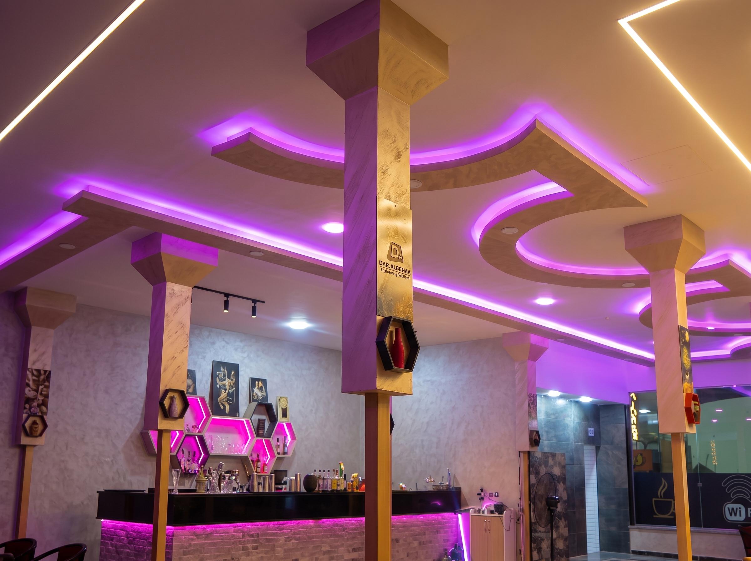 Gold Cafe | Premium Interior Fit-out | Daralbenaa.co | Suez